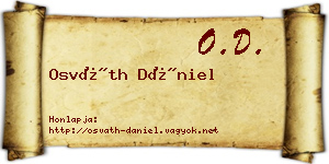 Osváth Dániel névjegykártya