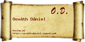 Osváth Dániel névjegykártya